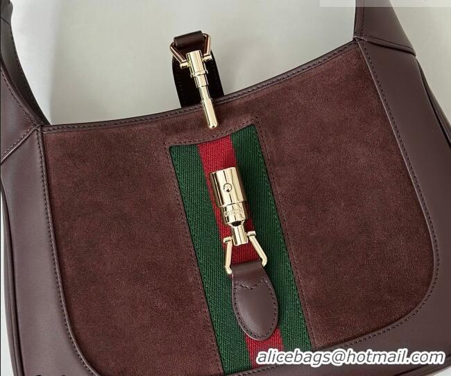 Best Price Gucci Jackie 1961 medium bag in Suede and Leather 820415 Brown 2026