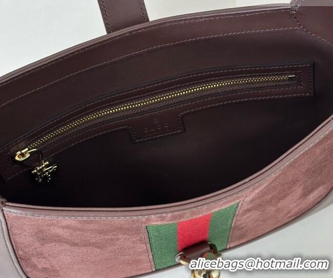 Best Price Gucci Jackie 1961 medium bag in Suede and Leather 820415 Brown 2026