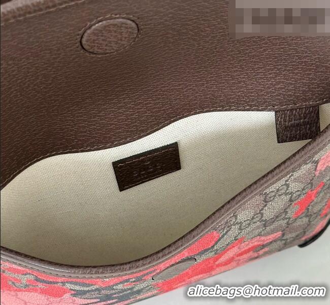 Super Quality Gucci Men's Small belt bag in camouflage GG Fabric 752597 Pink/Red 2026