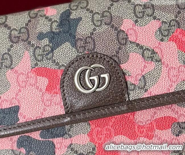 Super Quality Gucci Men's Small belt bag in camouflage GG Fabric 752597 Pink/Red 2026
