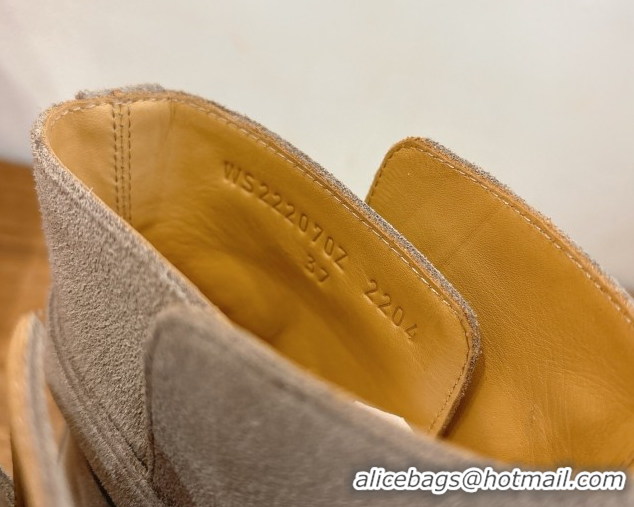 Shop Duplicate Hermes Jeff Ankle Boots in Calfskin Leather H252939 Grey 2026