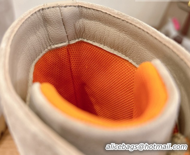 Top Design Hermes Fresh Platform Ankle Boots in Suede Leather H242072 Grey 2026