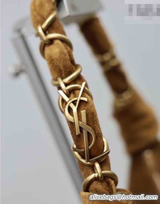 Grade Design Saint Laurent Amalia Mini Hobo Bag in Suede 862558 Caramel Cognac Brown 2026