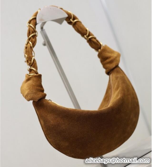 Grade Design Saint Laurent Amalia Mini Hobo Bag in Suede 862558 Caramel Cognac Brown 2026