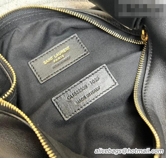 Promotional Saint Laurent Amalia Mini Hobo Bag in Shiny Leather 862558 Black 2026