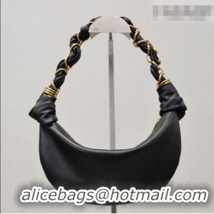 Best Price Saint Laurent Amalia Mini Hobo Bag in Calfskin Leather 862558 Black 2026