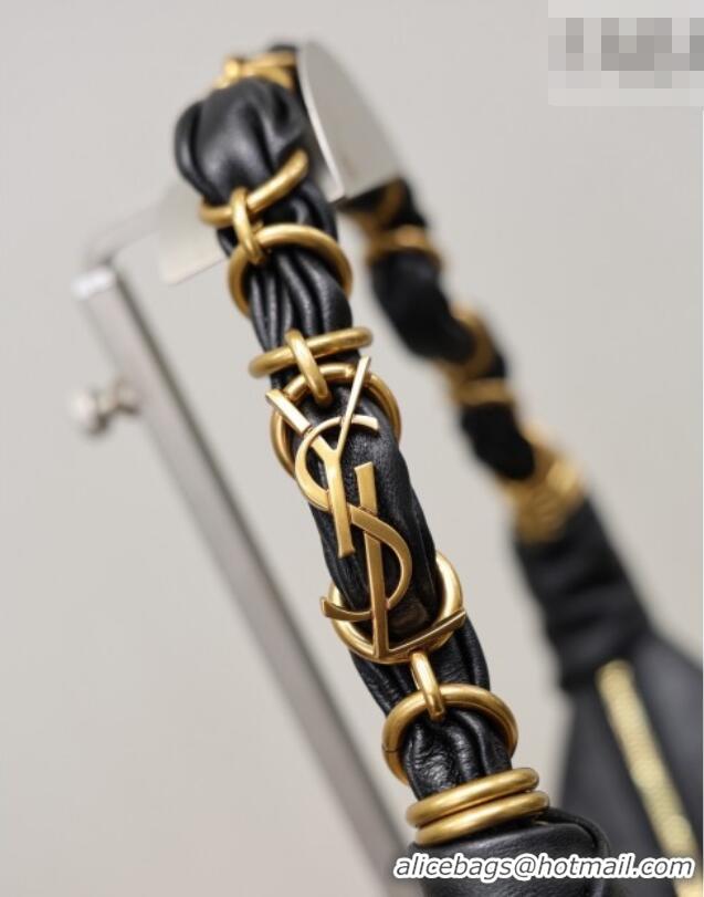 Best Price Saint Laurent Amalia Mini Hobo Bag in Calfskin Leather 862558 Black 2026