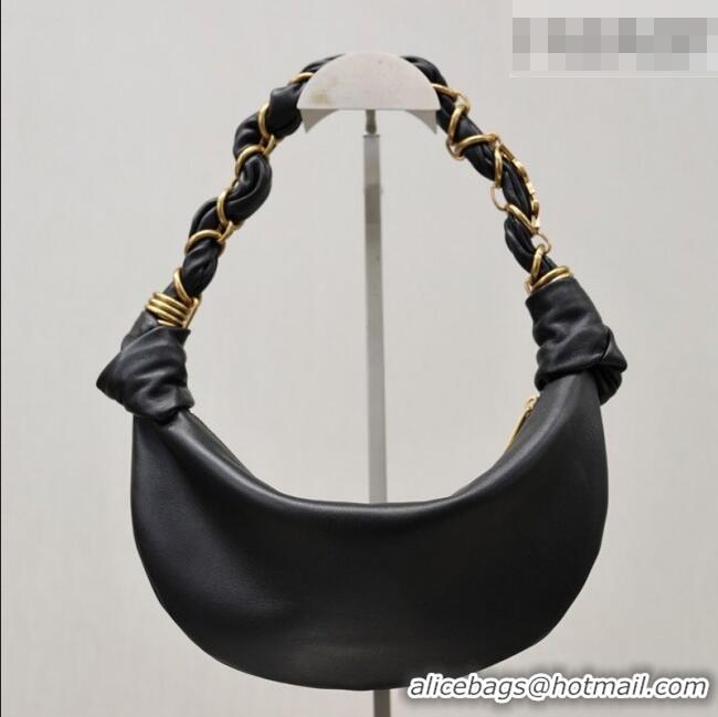 Best Price Saint Laurent Amalia Mini Hobo Bag in Calfskin Leather 862558 Black 2026