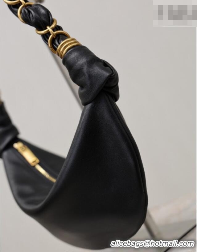 Best Price Saint Laurent Amalia Mini Hobo Bag in Calfskin Leather 862558 Black 2026