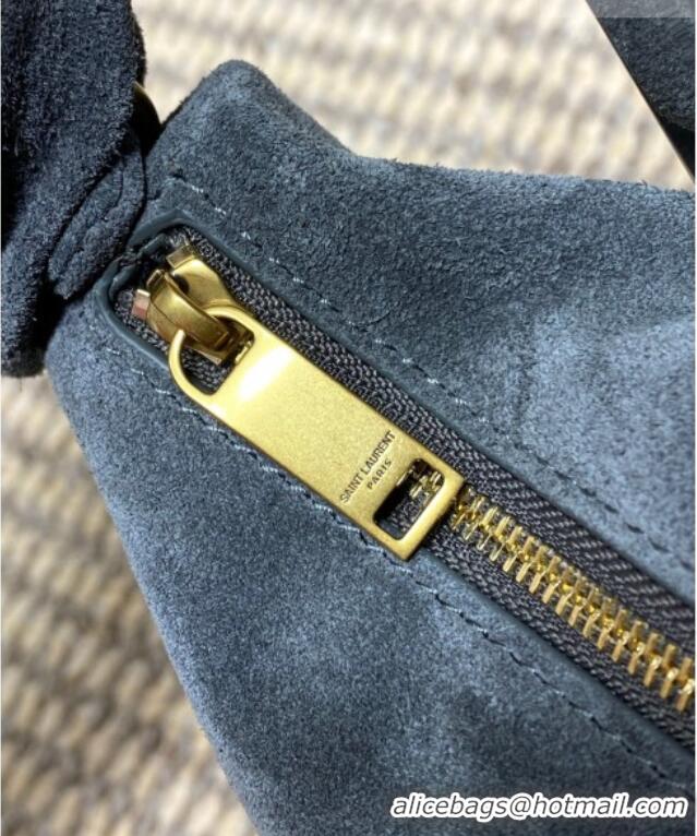 Traditional Specials Saint Laurent Amalia Mini Hobo Bag in Suede 862558 Grey 2026