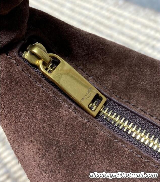 Good Product Saint Laurent Amalia Mini Hobo Bag in Suede 862558 Coffee Brown 2026