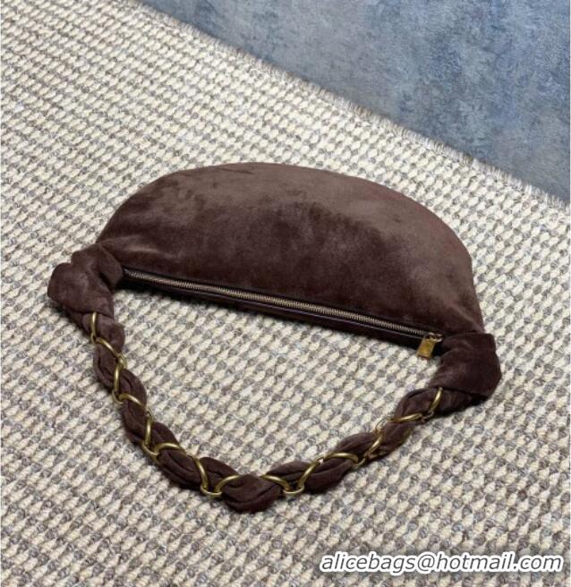 Good Product Saint Laurent Amalia Mini Hobo Bag in Suede 862558 Coffee Brown 2026