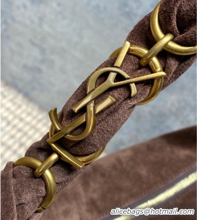 Good Product Saint Laurent Amalia Mini Hobo Bag in Suede 862558 Coffee Brown 2026