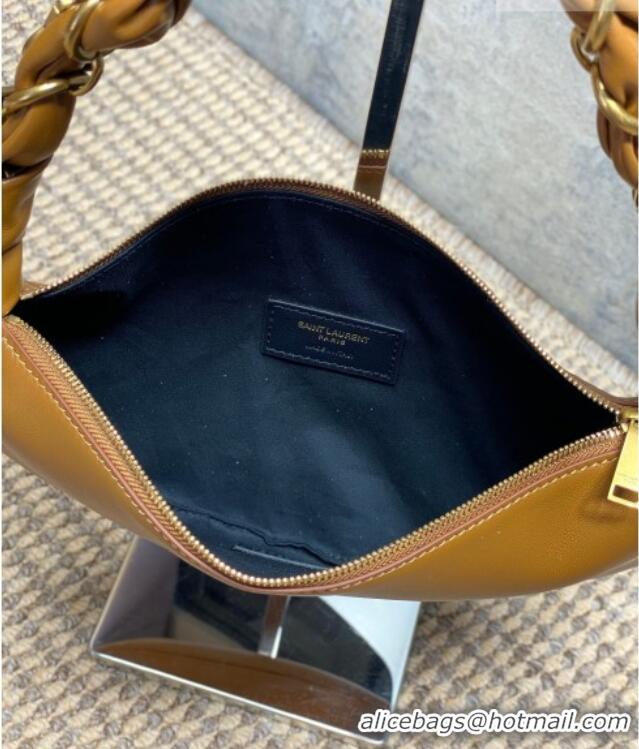 Grade Design Saint Laurent Amalia Mini Hobo Bag in Calfskin Leather 862558 Caramel Brown 2026