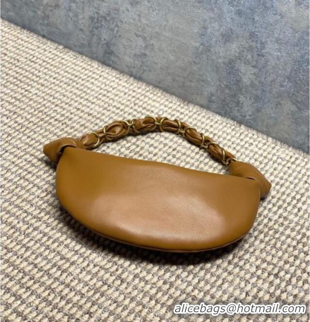 Grade Design Saint Laurent Amalia Mini Hobo Bag in Calfskin Leather 862558 Caramel Brown 2026