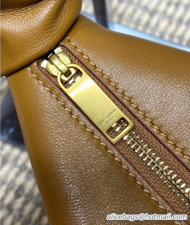 Grade Design Saint Laurent Amalia Mini Hobo Bag in Calfskin Leather 862558 Caramel Brown 2026