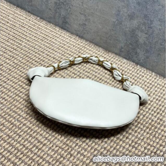 Luxury Cheap Saint Laurent Amalia Mini Hobo Bag in Calfskin Leather 862558 White 2026