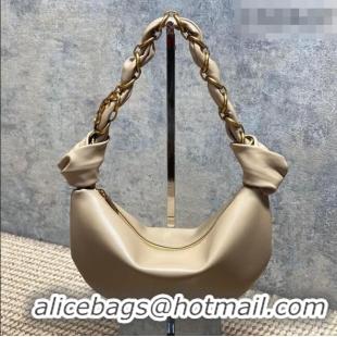 Top Design Saint Laurent Amalia Mini Hobo Bag in Calfskin Leather 862558 Apricot 2026