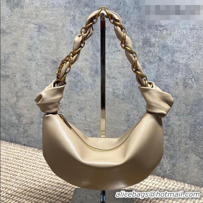 Top Design Saint Laurent Amalia Mini Hobo Bag in Calfskin Leather 862558 Apricot 2026