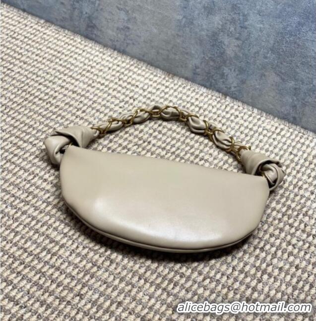 Top Design Saint Laurent Amalia Mini Hobo Bag in Calfskin Leather 862558 Apricot 2026