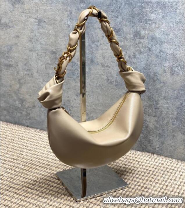 Top Design Saint Laurent Amalia Mini Hobo Bag in Calfskin Leather 862558 Apricot 2026