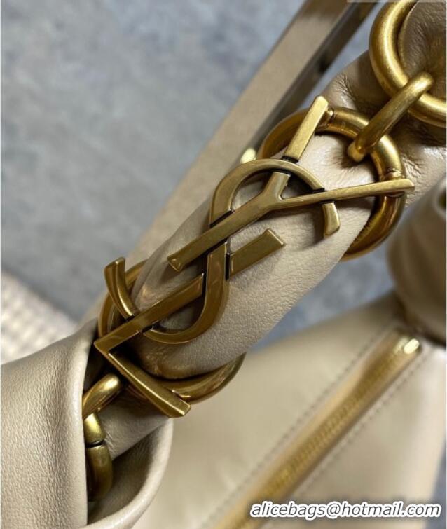 Top Design Saint Laurent Amalia Mini Hobo Bag in Calfskin Leather 862558 Apricot 2026