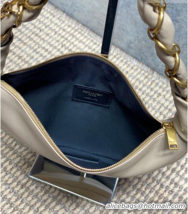 Top Design Saint Laurent Amalia Mini Hobo Bag in Calfskin Leather 862558 Apricot 2026