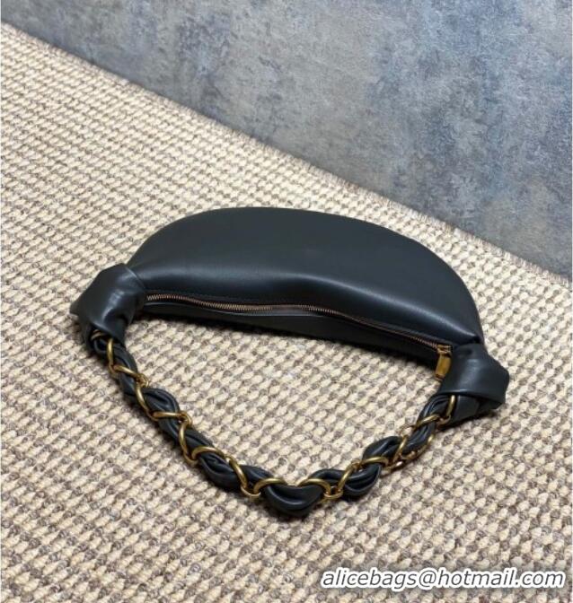 Luxury Cheap Saint Laurent Amalia Mini Hobo Bag in Calfskin Leather 862558 Grey 2026