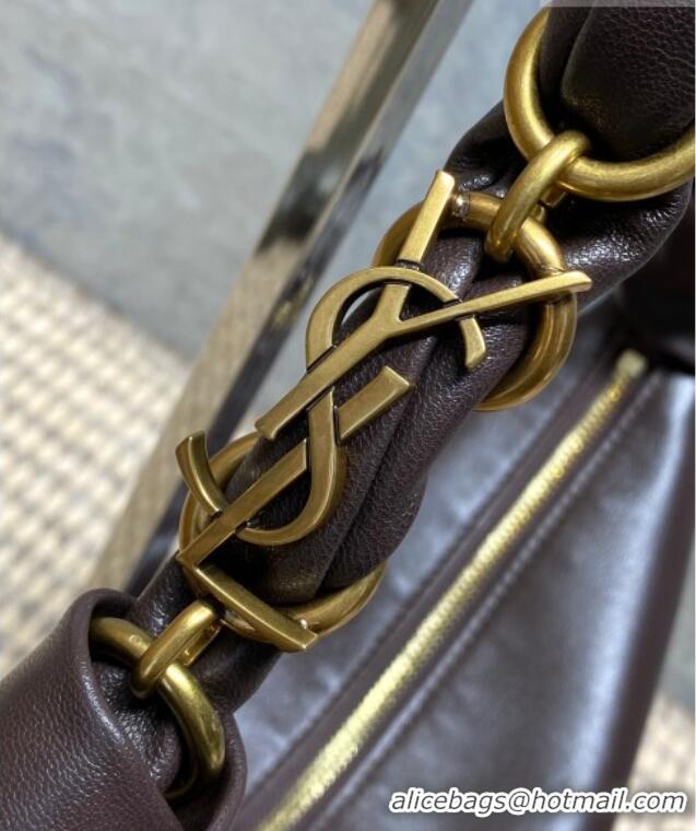 Grade Design Saint Laurent Amalia Mini Hobo Bag in Calfskin Leather 862558 Coffee Brown 2026