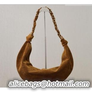 Super Quality Saint Laurent Amalia Hobo Bag in Suede 862210 Caramel Brown 2026