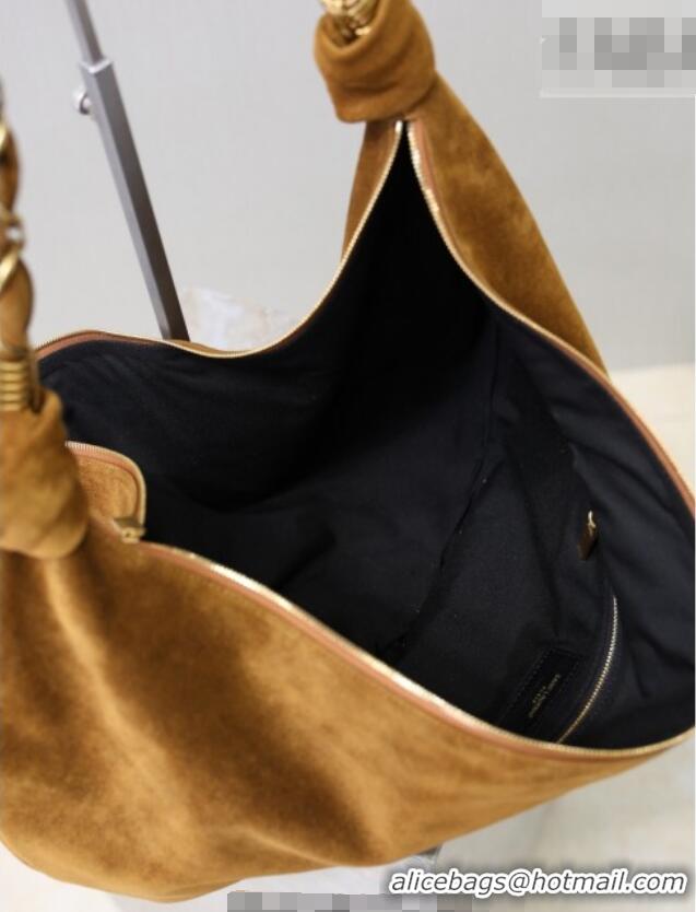Super Quality Saint Laurent Amalia Hobo Bag in Suede 862210 Caramel Brown 2026