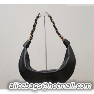 Super Quality Saint Laurent Amalia Hobo Bag in Calfskin Leather 862210 Black 2026