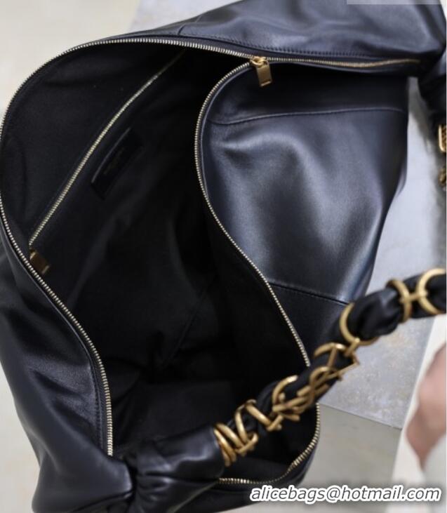 Super Quality Saint Laurent Amalia Hobo Bag in Calfskin Leather 862210 Black 2026