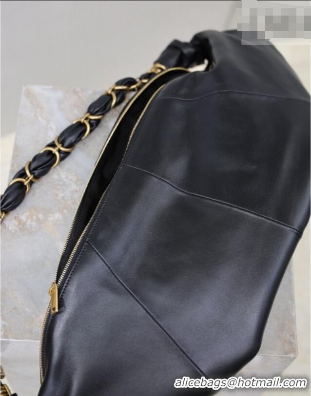 Super Quality Saint Laurent Amalia Hobo Bag in Calfskin Leather 862210 Black 2026