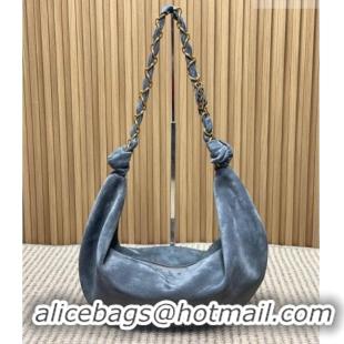 Pretty Style Saint Laurent Amalia Hobo Bag in Suede 862210 Grey 2026