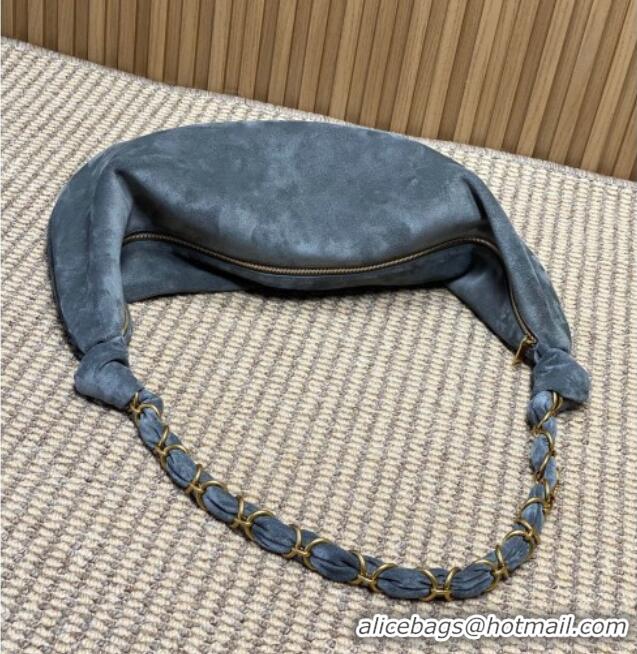 Pretty Style Saint Laurent Amalia Hobo Bag in Suede 862210 Grey 2026