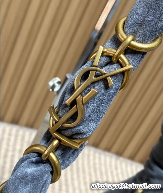 Pretty Style Saint Laurent Amalia Hobo Bag in Suede 862210 Grey 2026