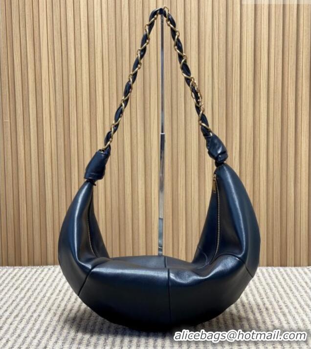 Promotional Saint Laurent Amalia Hobo Bag in Calfskin Leather 862210 Black 2026