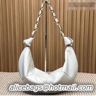Well Crafted Saint Laurent Amalia Hobo Bag in Calfskin Leather 862210 White 2026