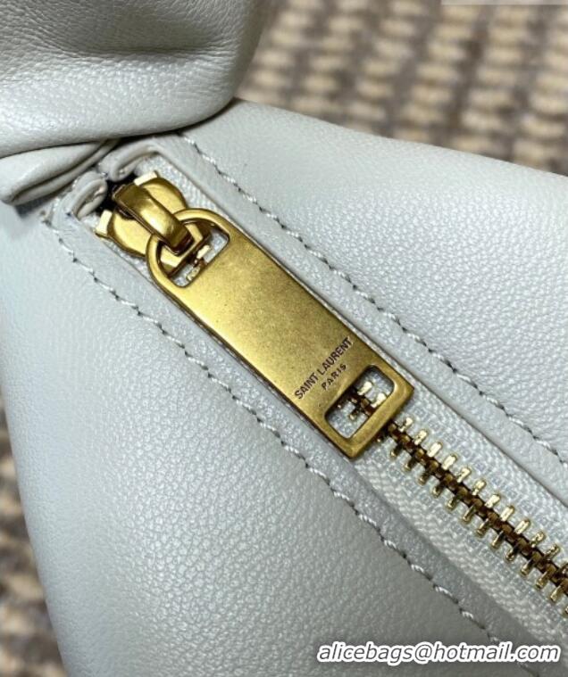 Well Crafted Saint Laurent Amalia Hobo Bag in Calfskin Leather 862210 White 2026