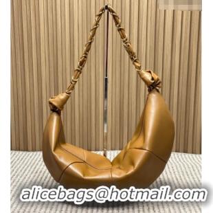 Buy Fashionable Saint Laurent Amalia Hobo Bag in Calfskin Leather 862210 Caramel Brown 2026