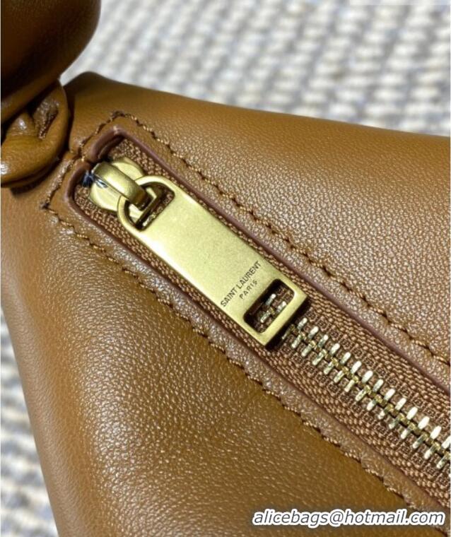 Buy Fashionable Saint Laurent Amalia Hobo Bag in Calfskin Leather 862210 Caramel Brown 2026