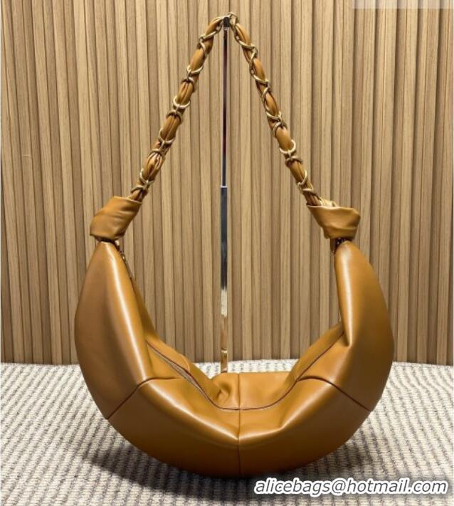 Buy Fashionable Saint Laurent Amalia Hobo Bag in Calfskin Leather 862210 Caramel Brown 2026