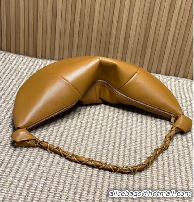 Buy Fashionable Saint Laurent Amalia Hobo Bag in Calfskin Leather 862210 Caramel Brown 2026