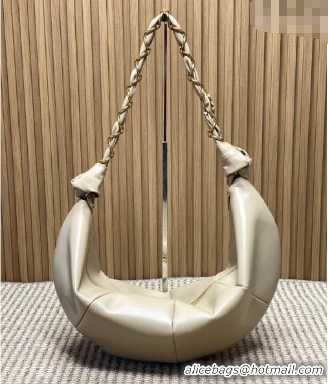 Luxury Cheap Saint Laurent Amalia Hobo Bag in Calfskin Leather 862210 Apricot 2026