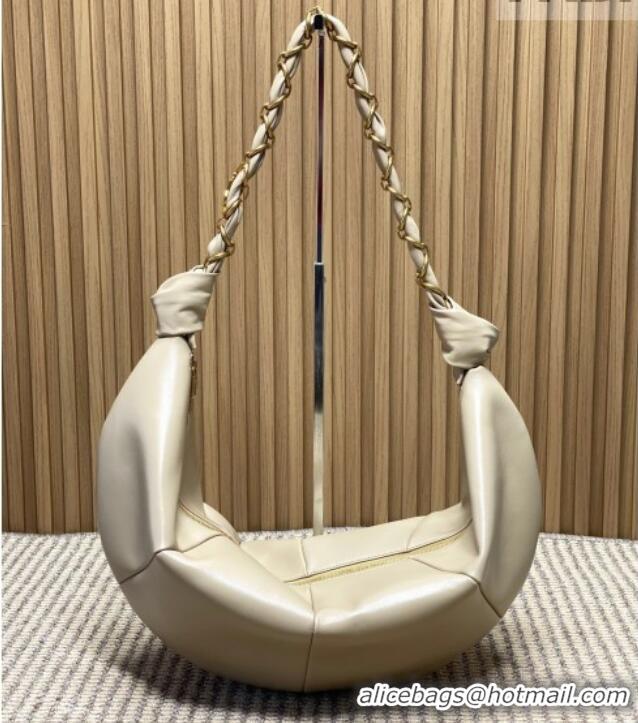 Luxury Cheap Saint Laurent Amalia Hobo Bag in Calfskin Leather 862210 Apricot 2026