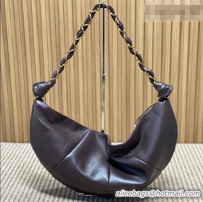 Fashion Discount Saint Laurent Amalia Hobo Bag in Calfskin Leather 862210 Coffee Brown 2026