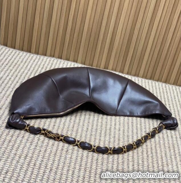 Fashion Discount Saint Laurent Amalia Hobo Bag in Calfskin Leather 862210 Coffee Brown 2026