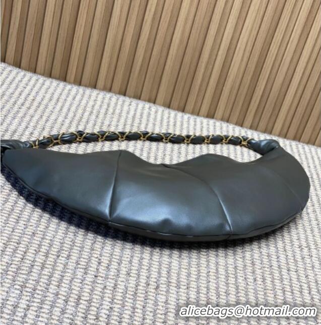 Super Quality Saint Laurent Amalia Hobo Bag in Calfskin Leather 862210 Musk Green 2026