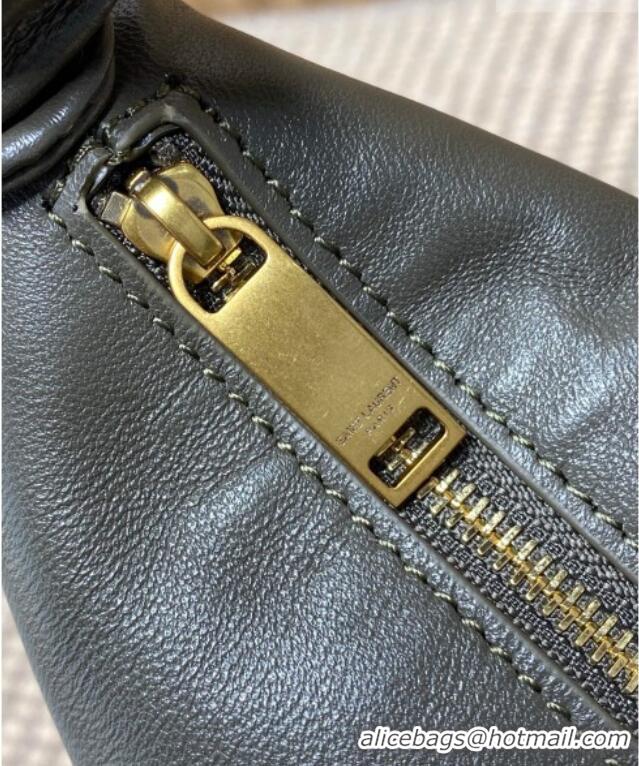 Super Quality Saint Laurent Amalia Hobo Bag in Calfskin Leather 862210 Musk Green 2026